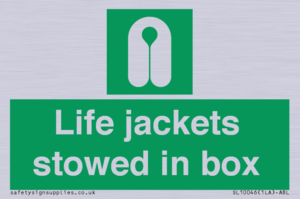 Life jackets stowed in box